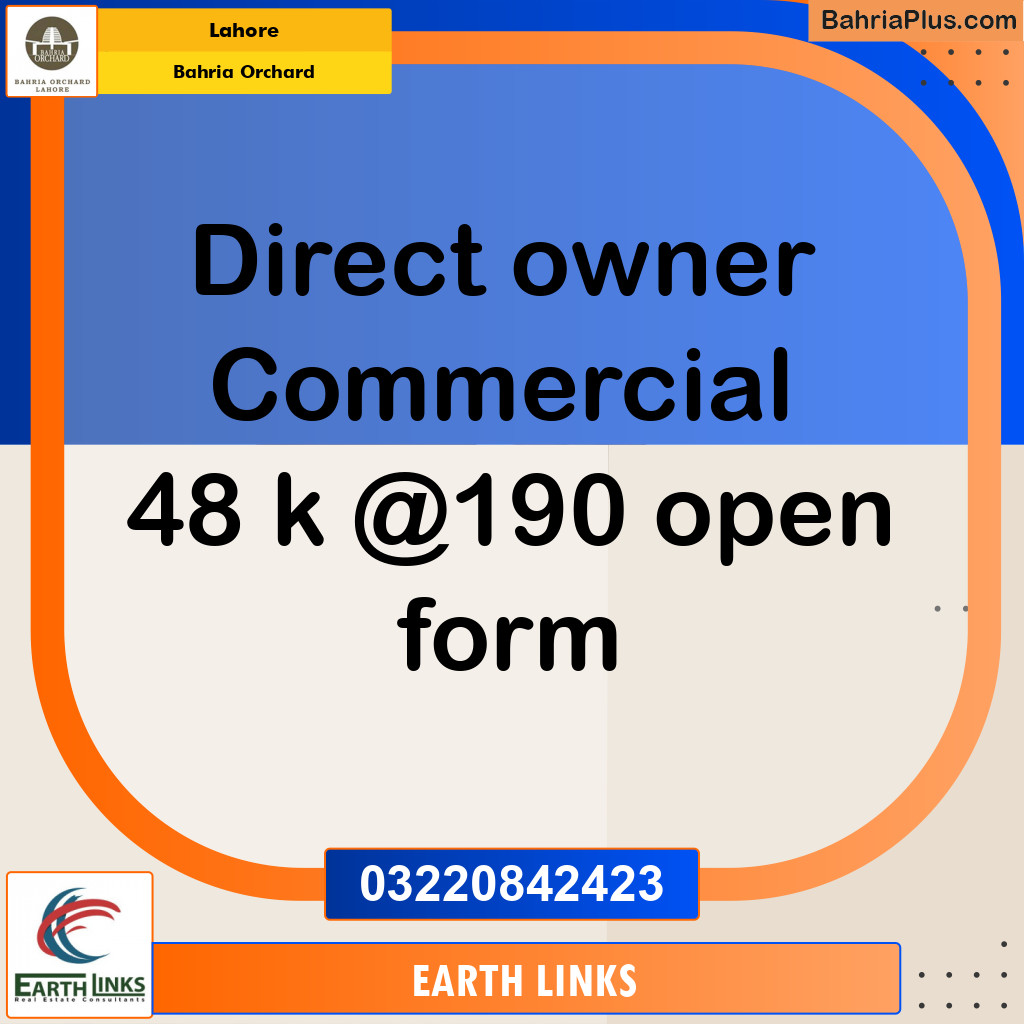 Commercial Plot for Sale in Bahria Orchard, Lahore - (BP-246880)