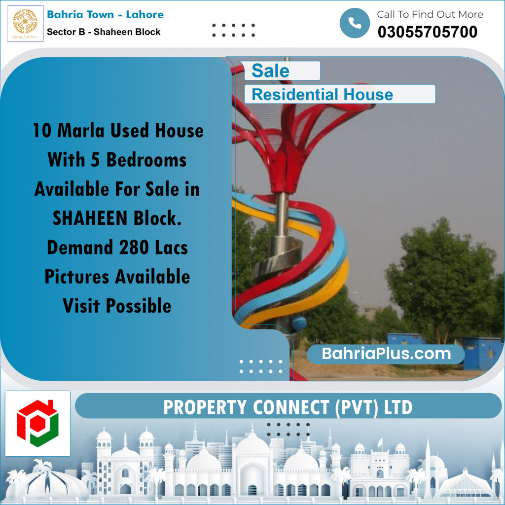 10 Marla Residential House for Sale in Sector B - Shaheen Block -  Bahria Town, Lahore - (BP-246919)