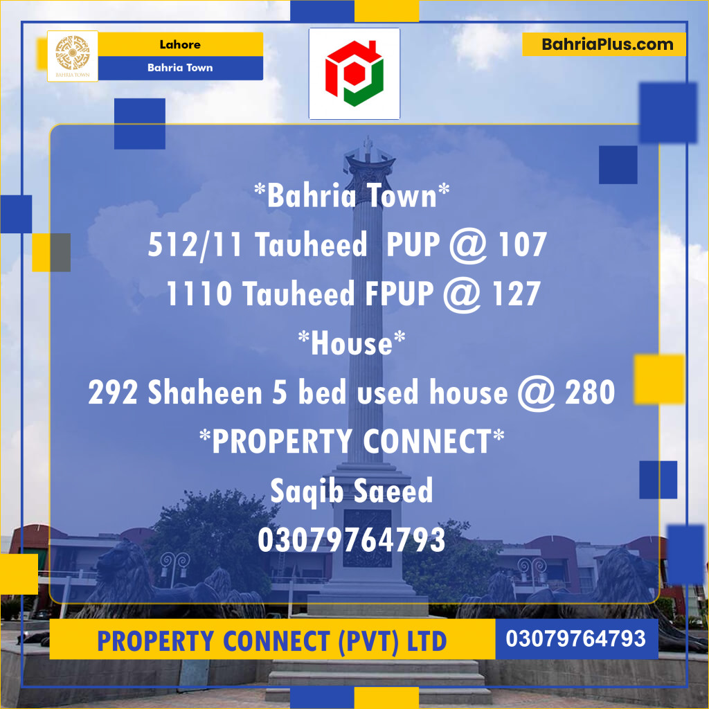 Residential Plot for Sale in Bahria Town, Lahore - (BP-246927)