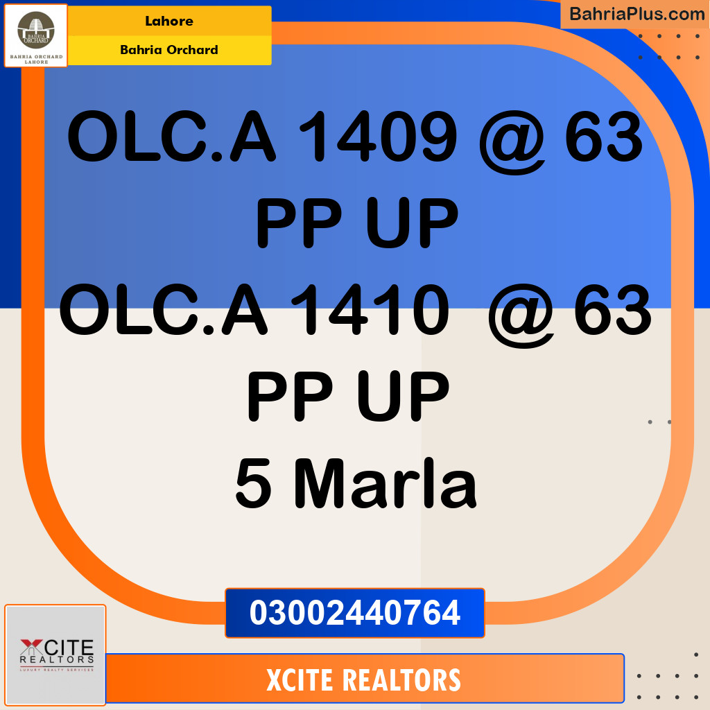 5 Marla Residential Plot for Sale in Bahria Orchard, Lahore - (BP-246934)