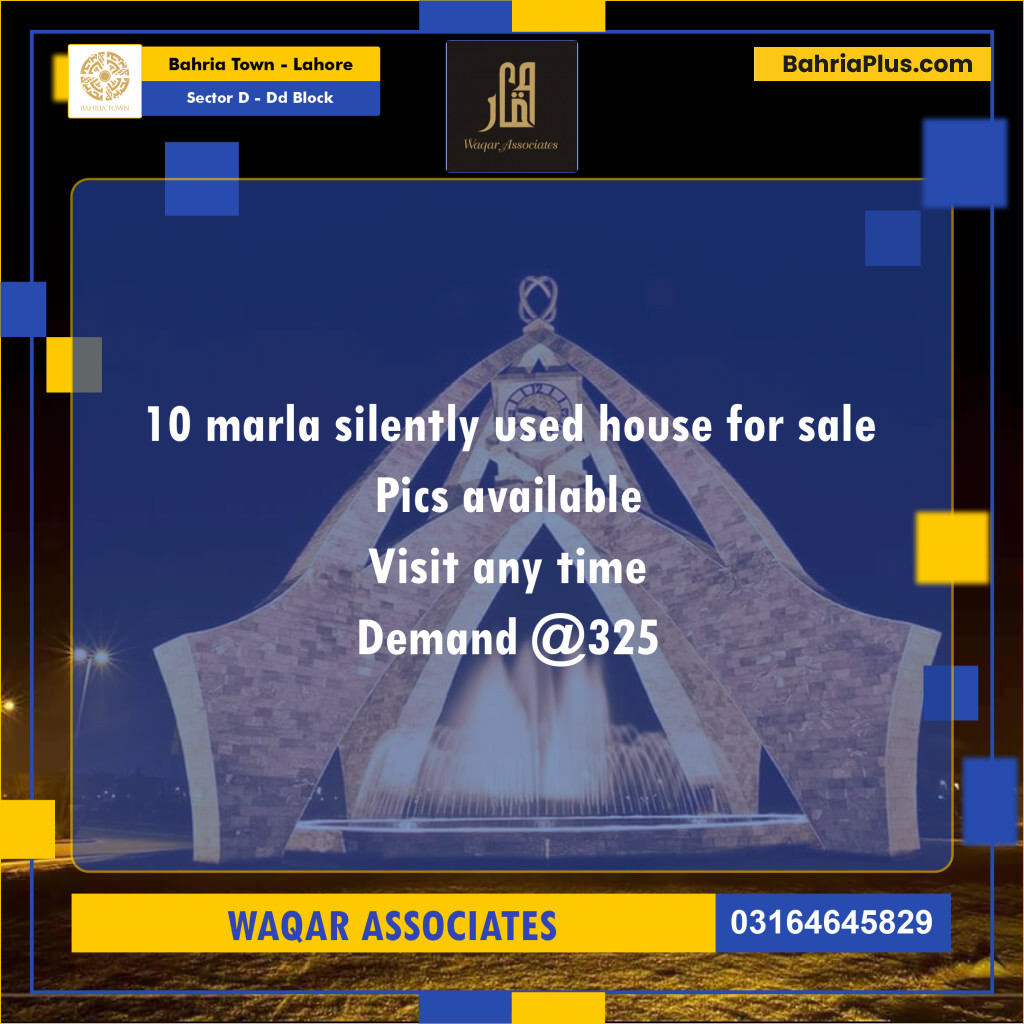 10 Marla Residential House for Sale in Sector D - DD Block -  Bahria Town, Lahore - (BP-246955)