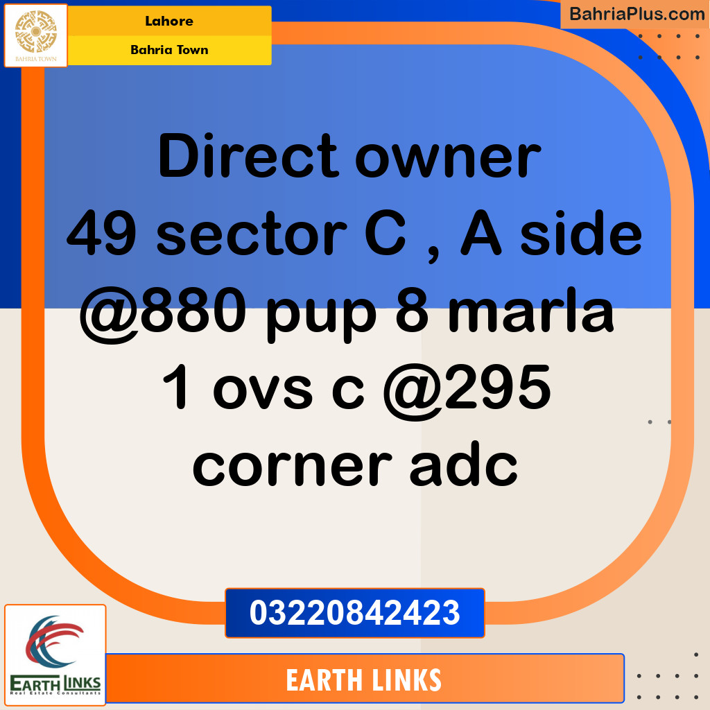 Commercial Plot for Sale in Bahria Town, Lahore - (BP-247530)