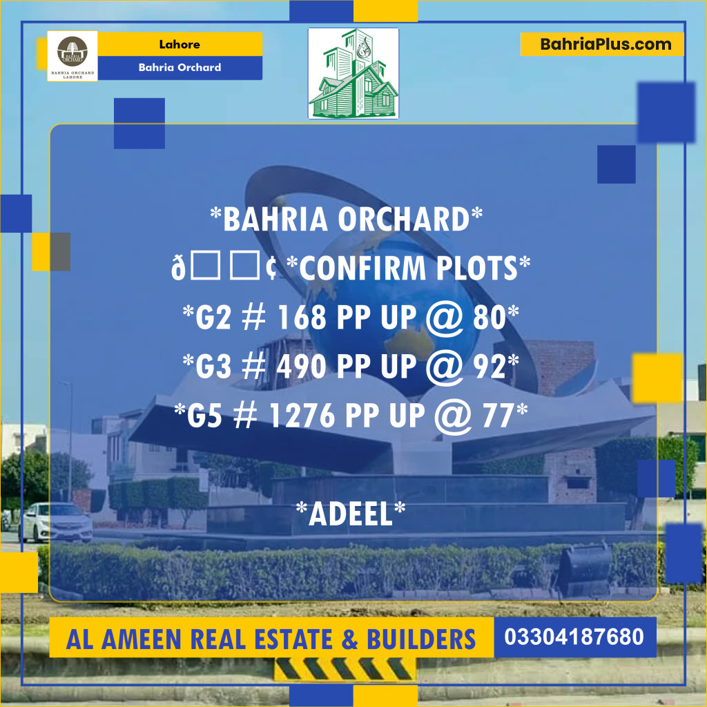 Residential Plot for Sale in Bahria Orchard, Lahore - (BP-247620)