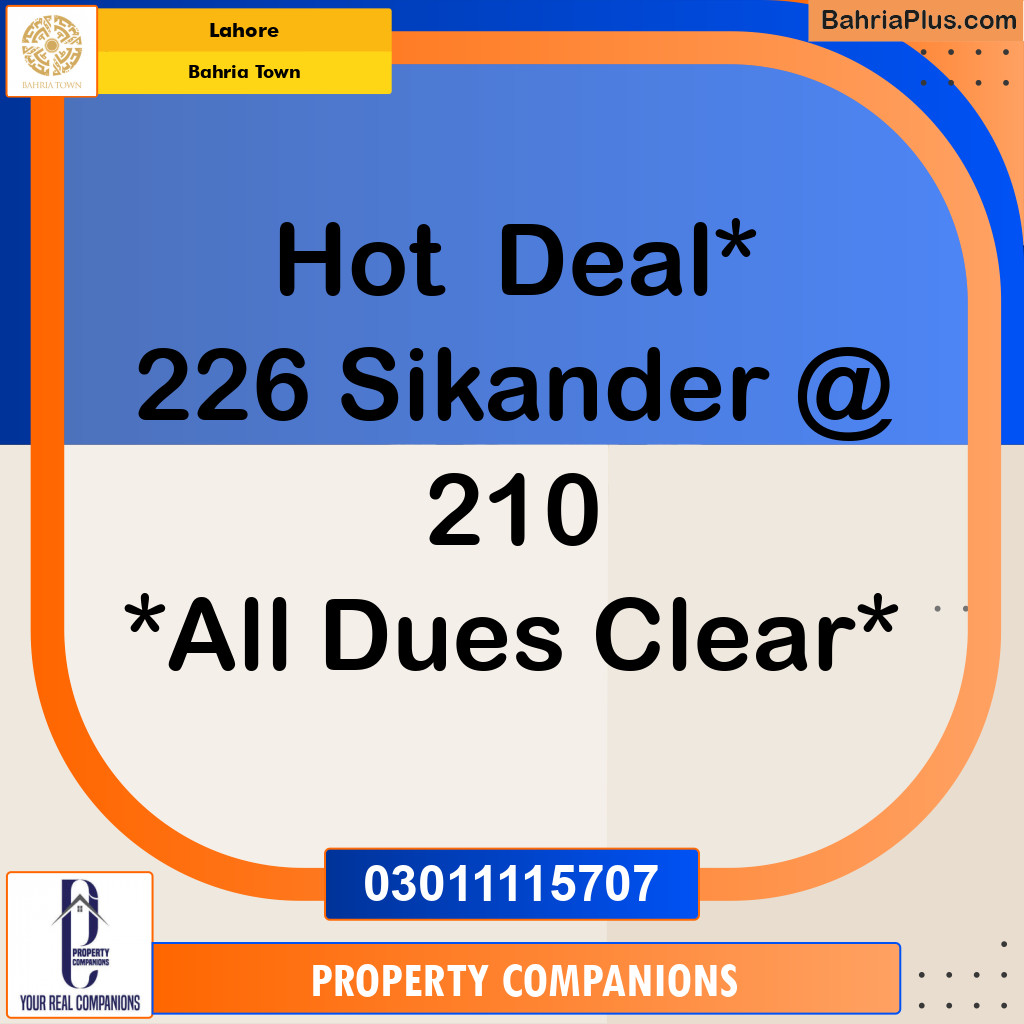 Residential Plot for Sale in Bahria Town, Lahore - (BP-247650)