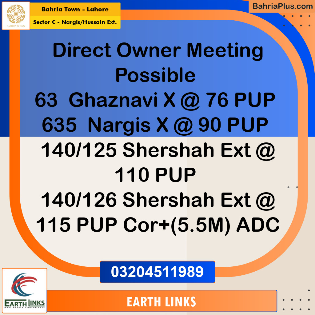 5 Marla Residential Plot for Sale in Sector C - Nargis/Hussain Ext. -  Bahria Town, Lahore - (BP-247660)