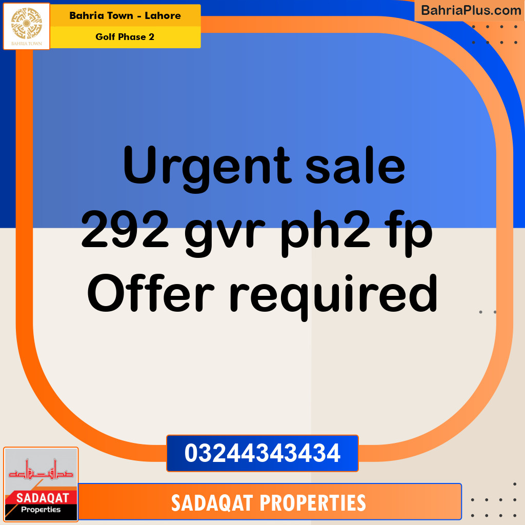10 Marla Residential Plot for Sale in Golf Phase 2 - Bahria Town, Lahore - (BP-247695)