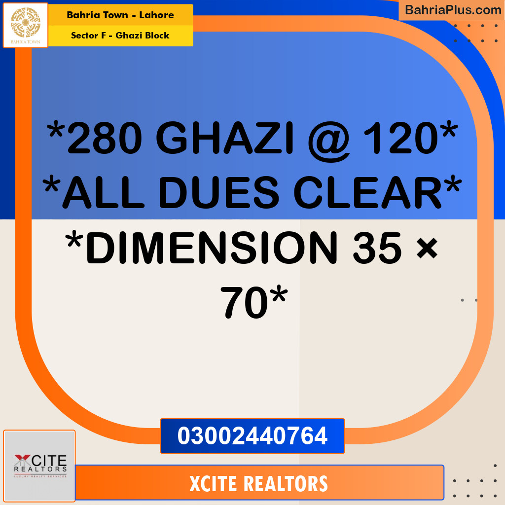 10 Marla Residential Plot for Sale in Sector F - Ghazi Block -  Bahria Town, Lahore - (BP-247738)