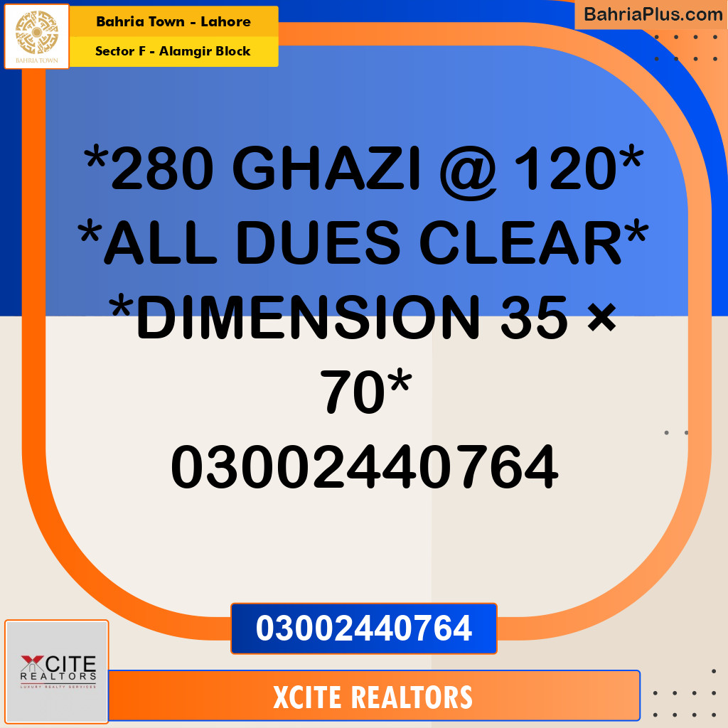 10 Marla Residential Plot for Sale in Sector F - Alamgir Block -  Bahria Town, Lahore - (BP-247740)