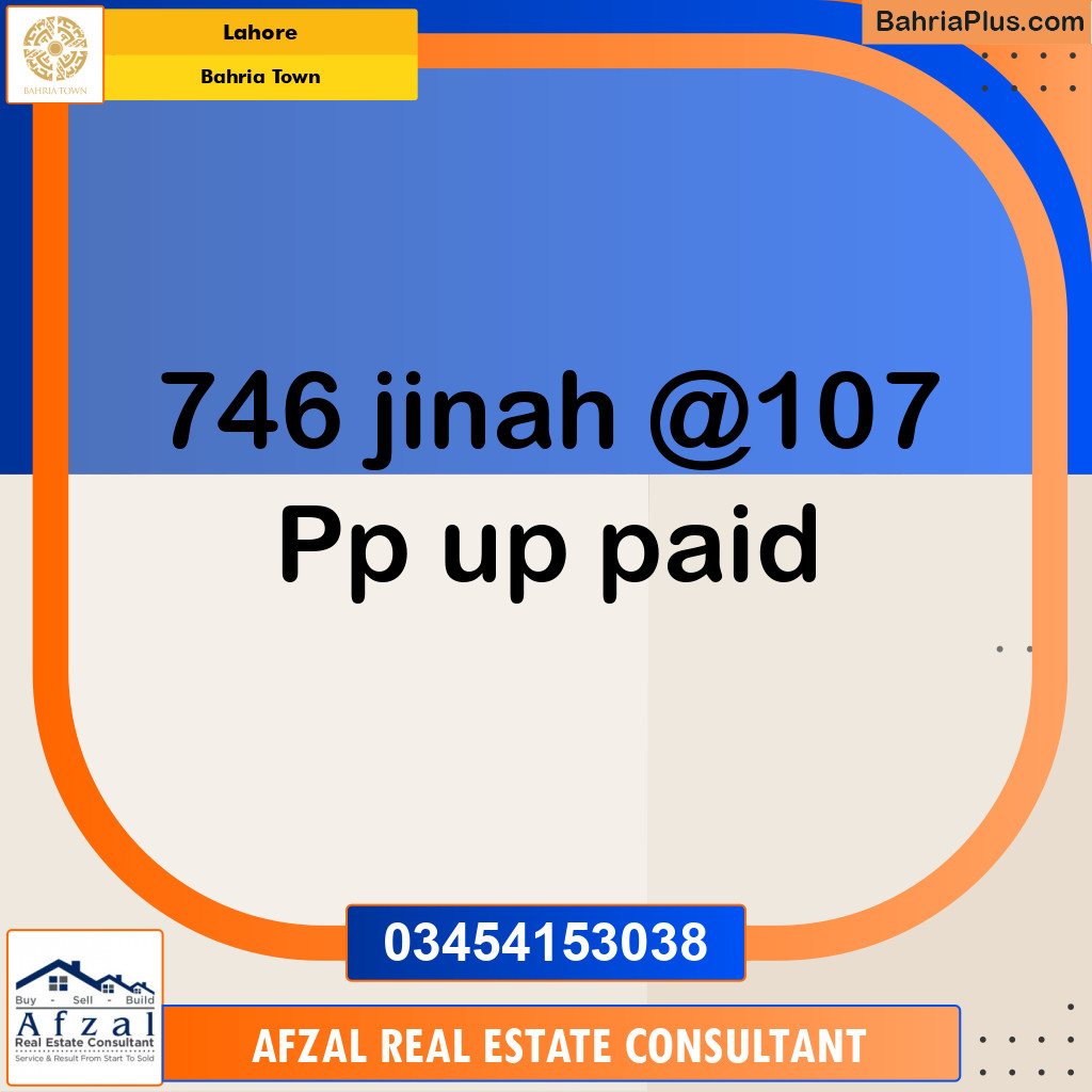 Residential Plot for Sale in Bahria Town, Lahore - (BP-247748)