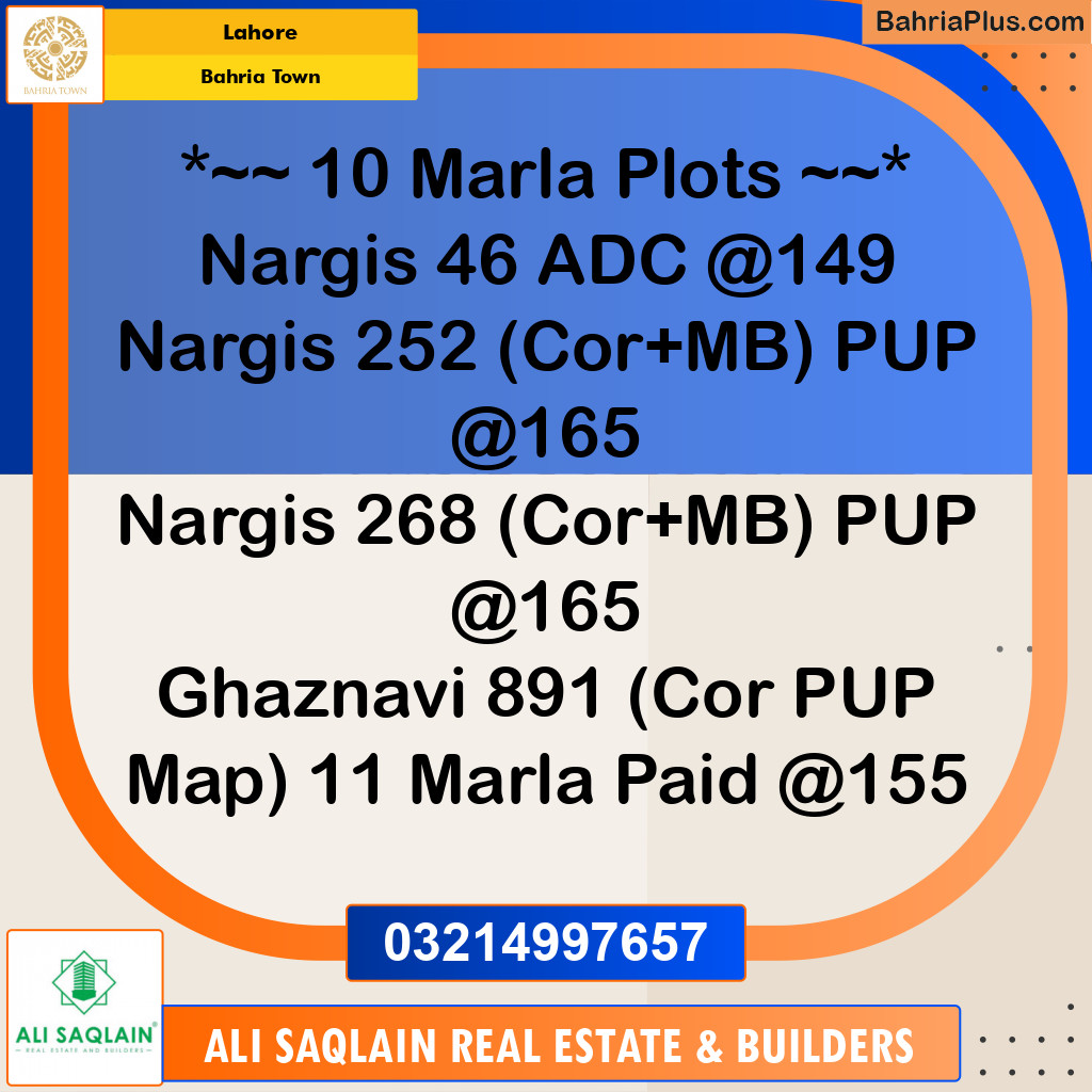 Residential Plot for Sale in Bahria Town, Lahore - (BP-247830)