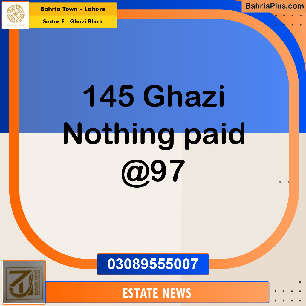 Residential Plot for Sale in Sector F - Ghazi Block -  Bahria Town, Lahore - (BP-247839)