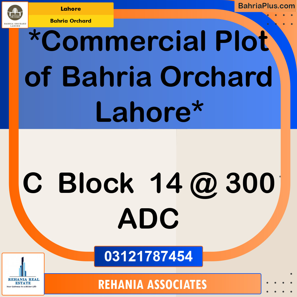 Commercial Plot for Sale in Bahria Orchard, Lahore - (BP-247855)