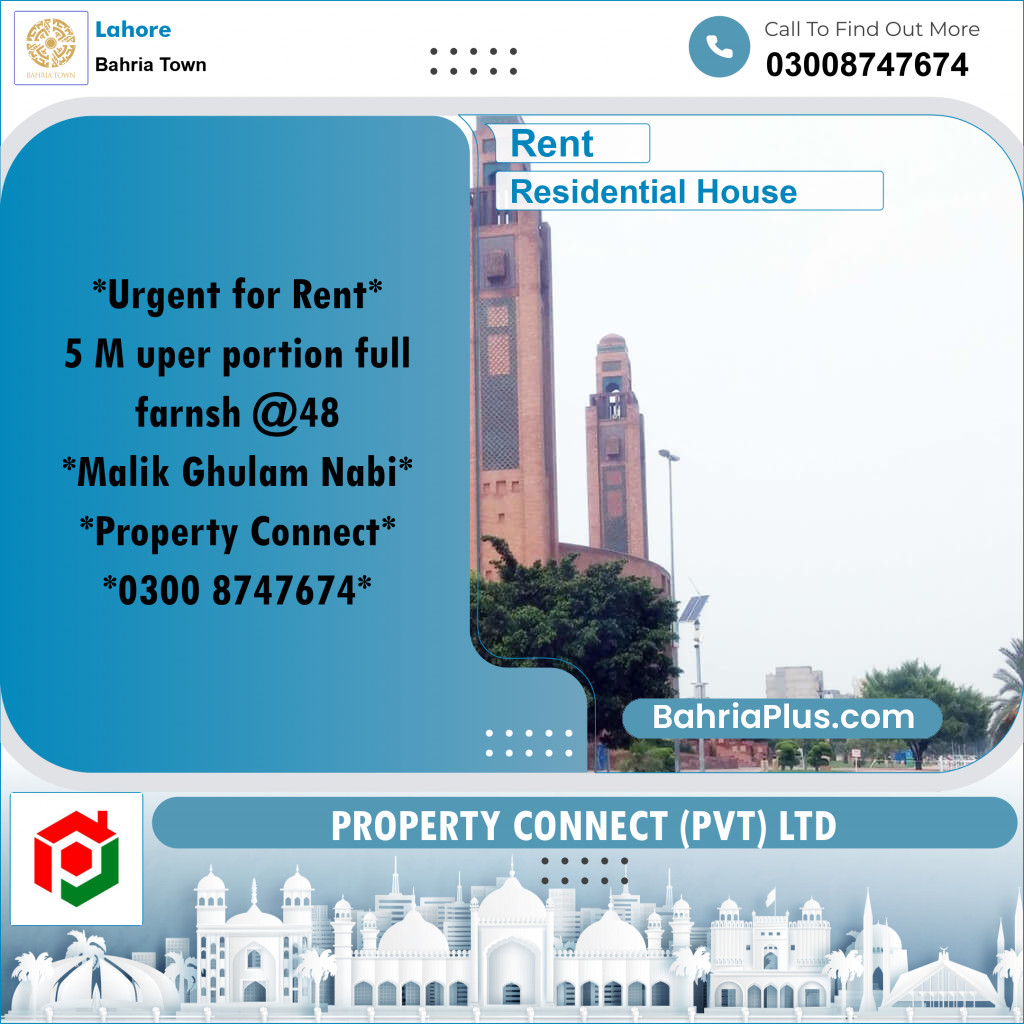 Residential House for Rent in Bahria Town, Lahore - (BP-247969)