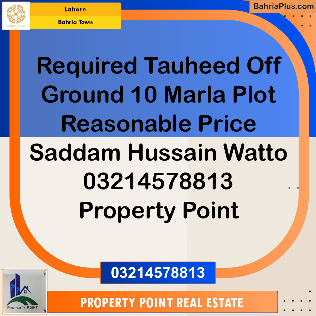 Residential Plot for Sale in Bahria Town, Lahore - (BP-248136)