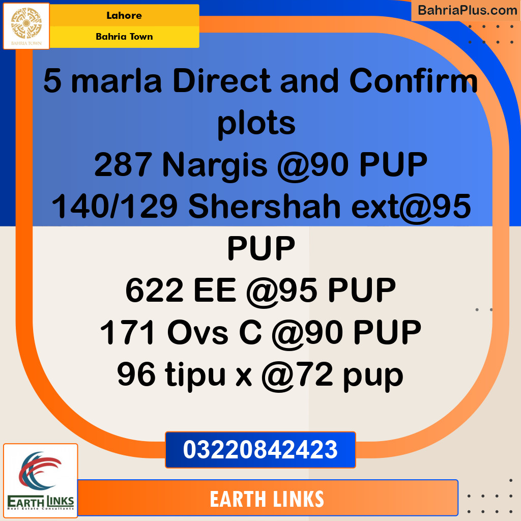 Residential Plot for Sale in Bahria Town, Lahore - (BP-248188)