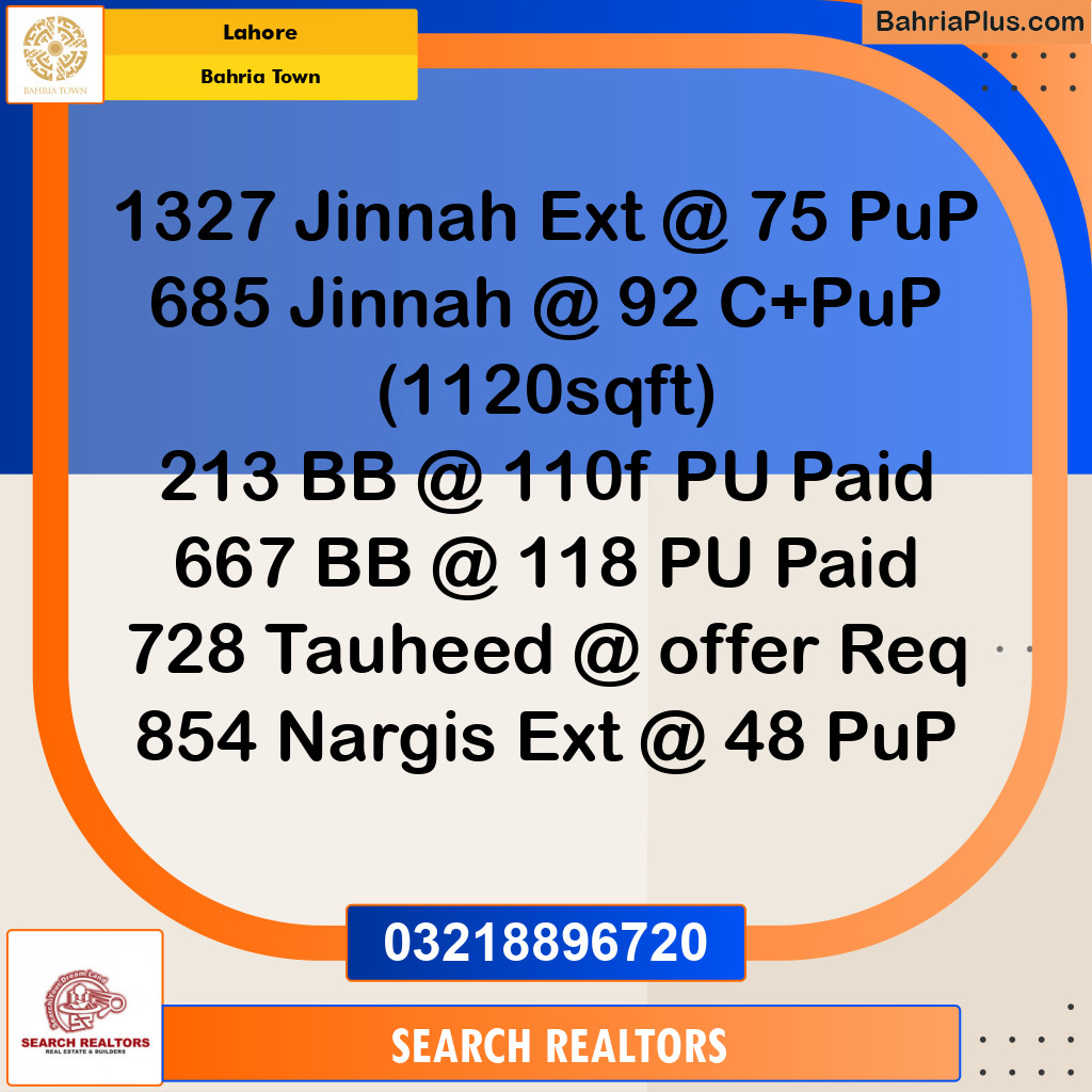5 Marla Residential Plot for Sale in Bahria Town, Lahore - (BP-248355)