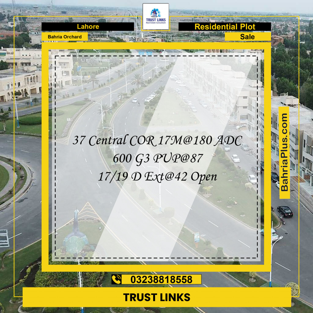 Residential Plot for Sale in Bahria Orchard, Lahore - (BP-248422)