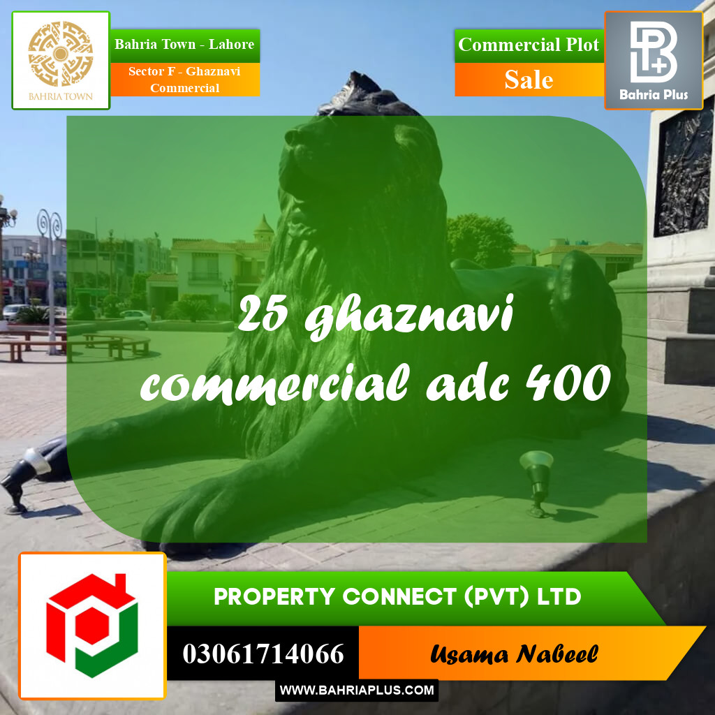 Commercial Plot for Sale in Sector F - Ghaznavi Commercial -  Bahria Town, Lahore - (BP-248440)