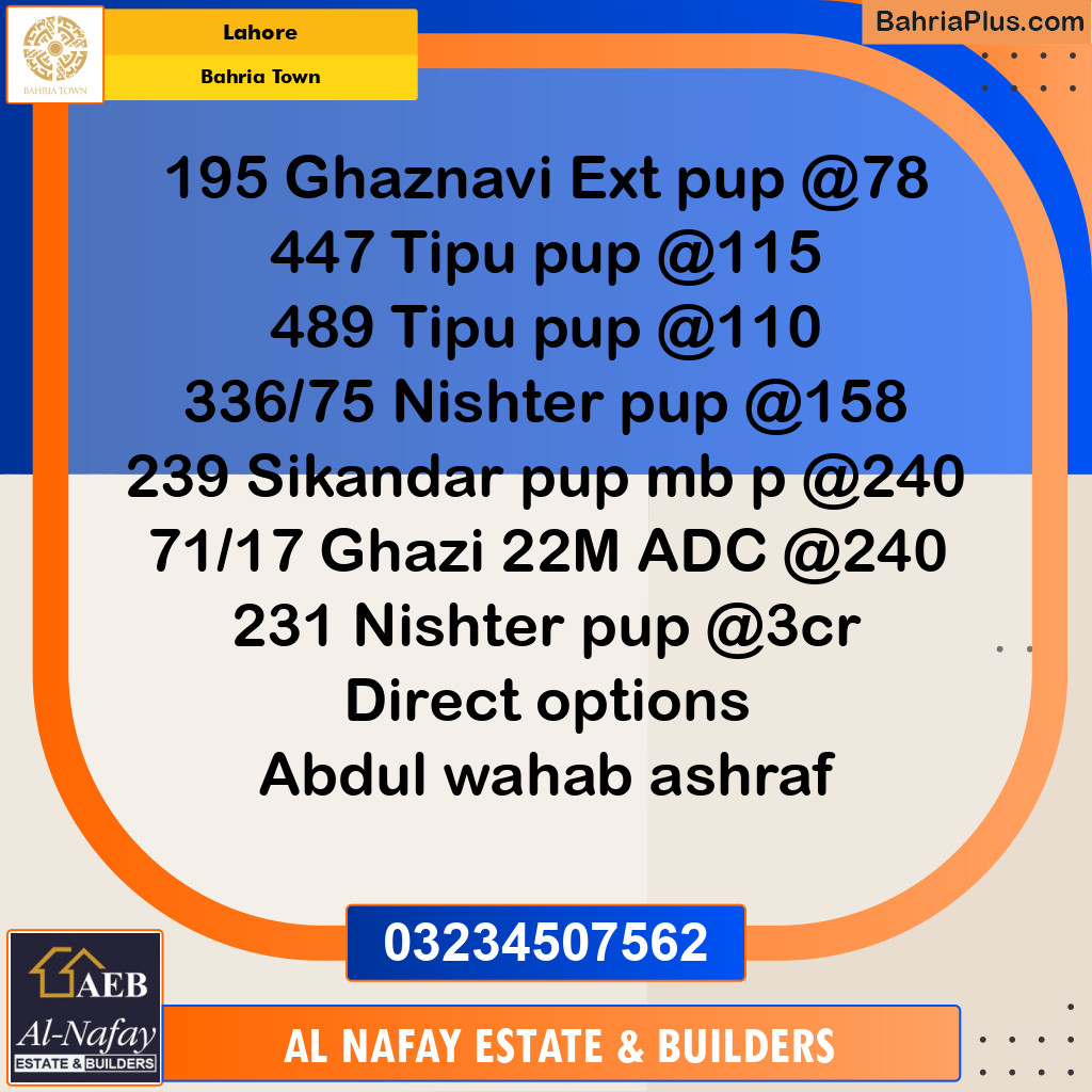 Residential Plot for Sale in Bahria Town, Lahore - (BP-248442)