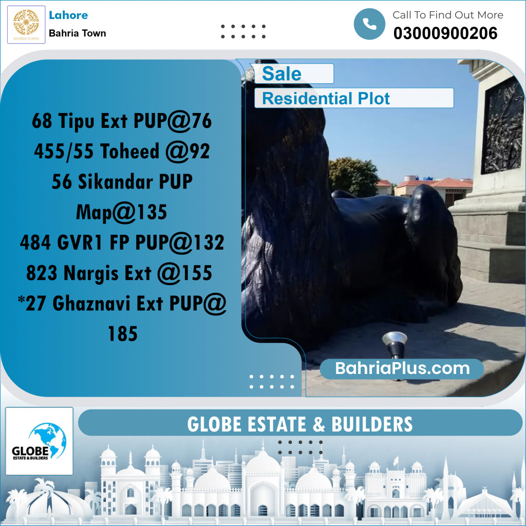 Residential Plot for Sale in Bahria Town, Lahore - (BP-248498)