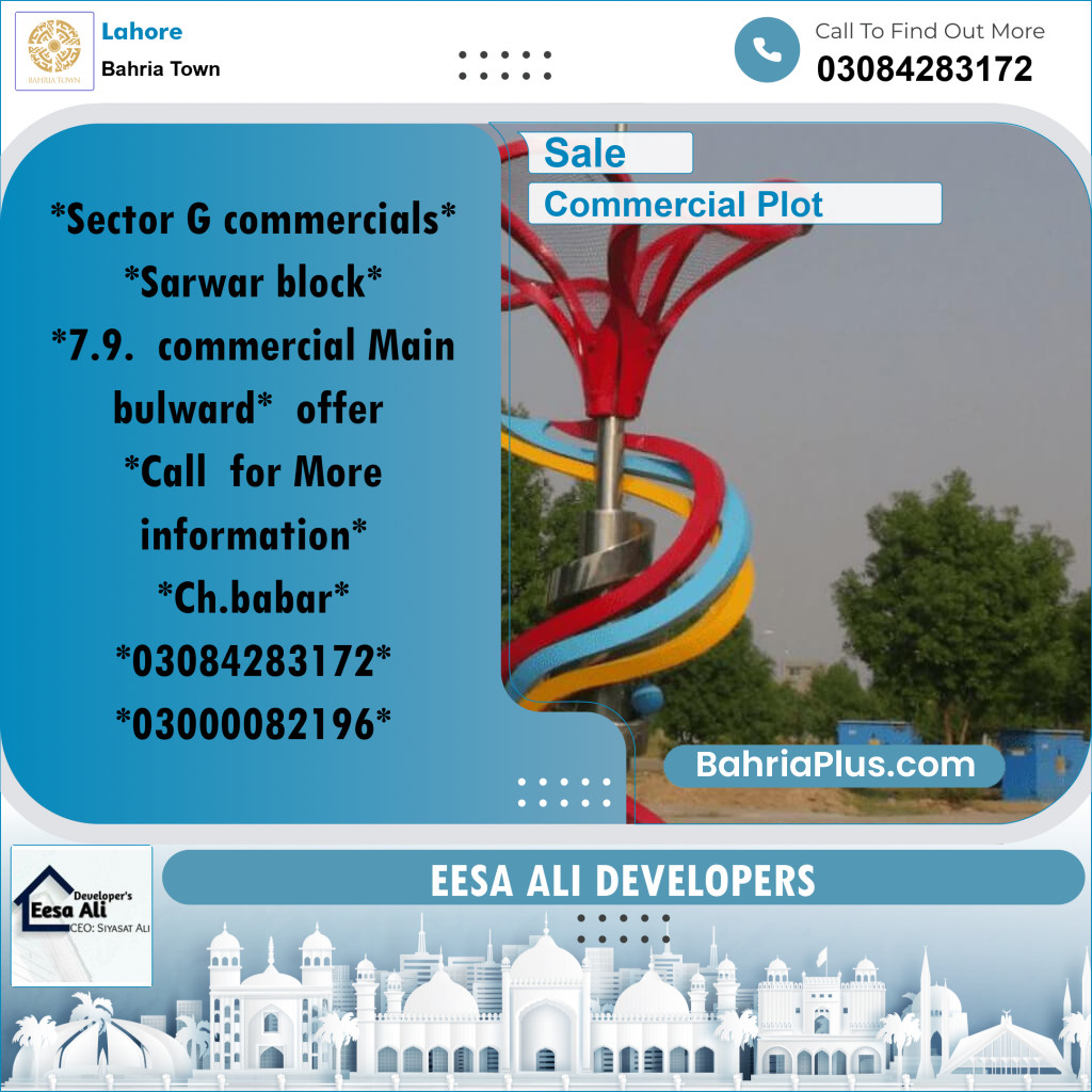 Commercial Plot for Sale in Bahria Town, Lahore - (BP-248554)