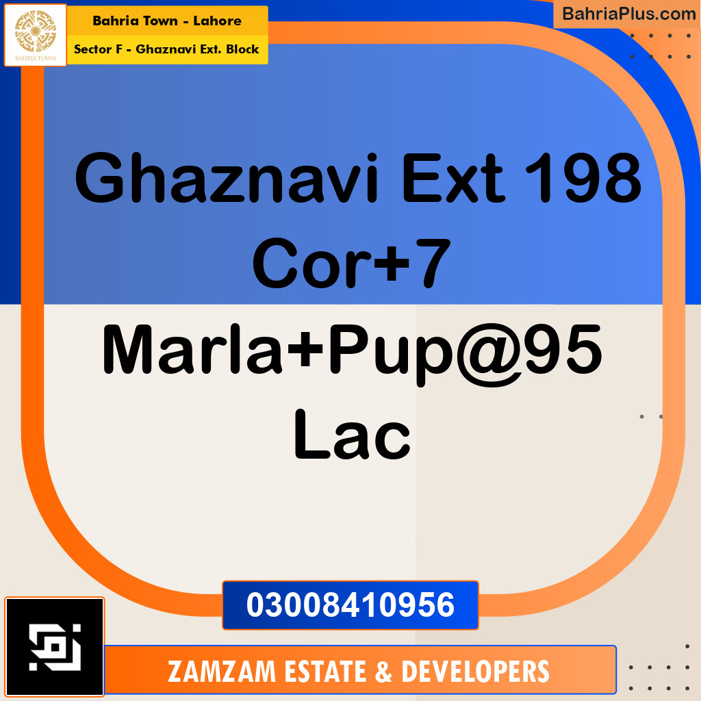 7 Marla Residential Plot for Sale in Sector F - Ghaznavi Ext. Block -  Bahria Town, Lahore - (BP-248672)