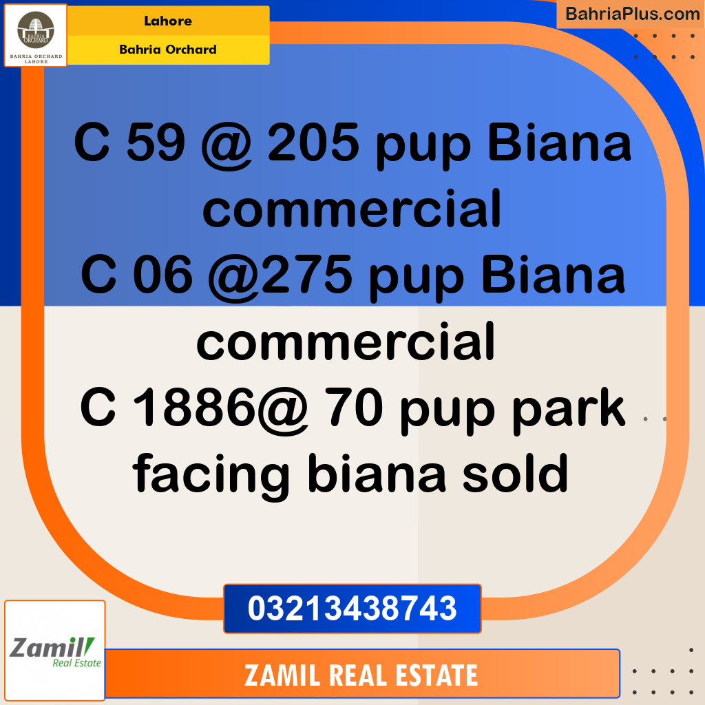 5 Marla Commercial Plot for Sale in Bahria Orchard, Lahore - (BP-248709)
