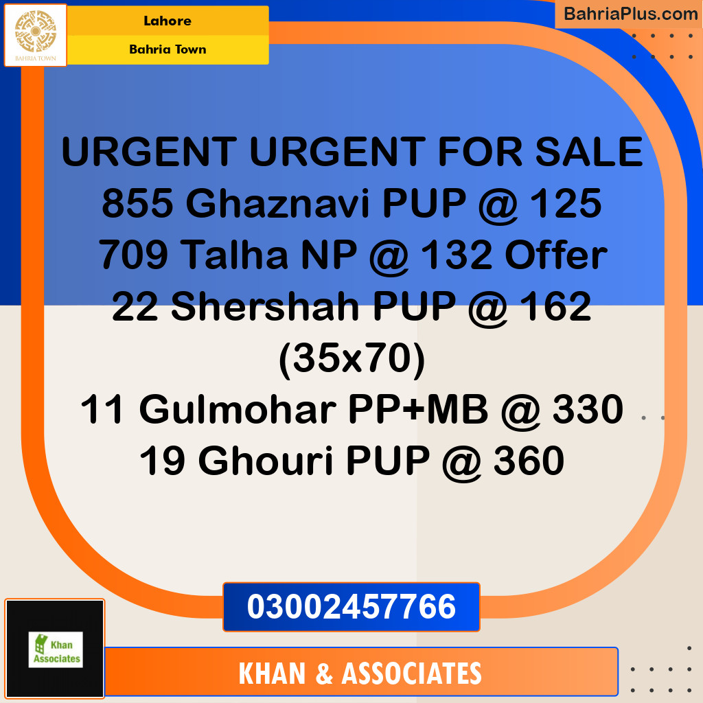Residential Plot for Sale in Bahria Town, Lahore - (BP-248808)
