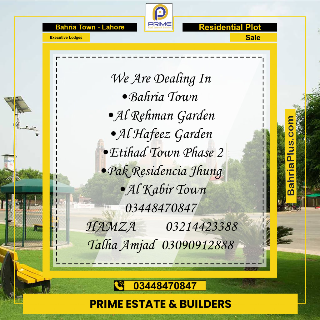 10 Marla Residential Plot for Sale in Executive Lodges -  Bahria Town, Lahore - (BP-248833)