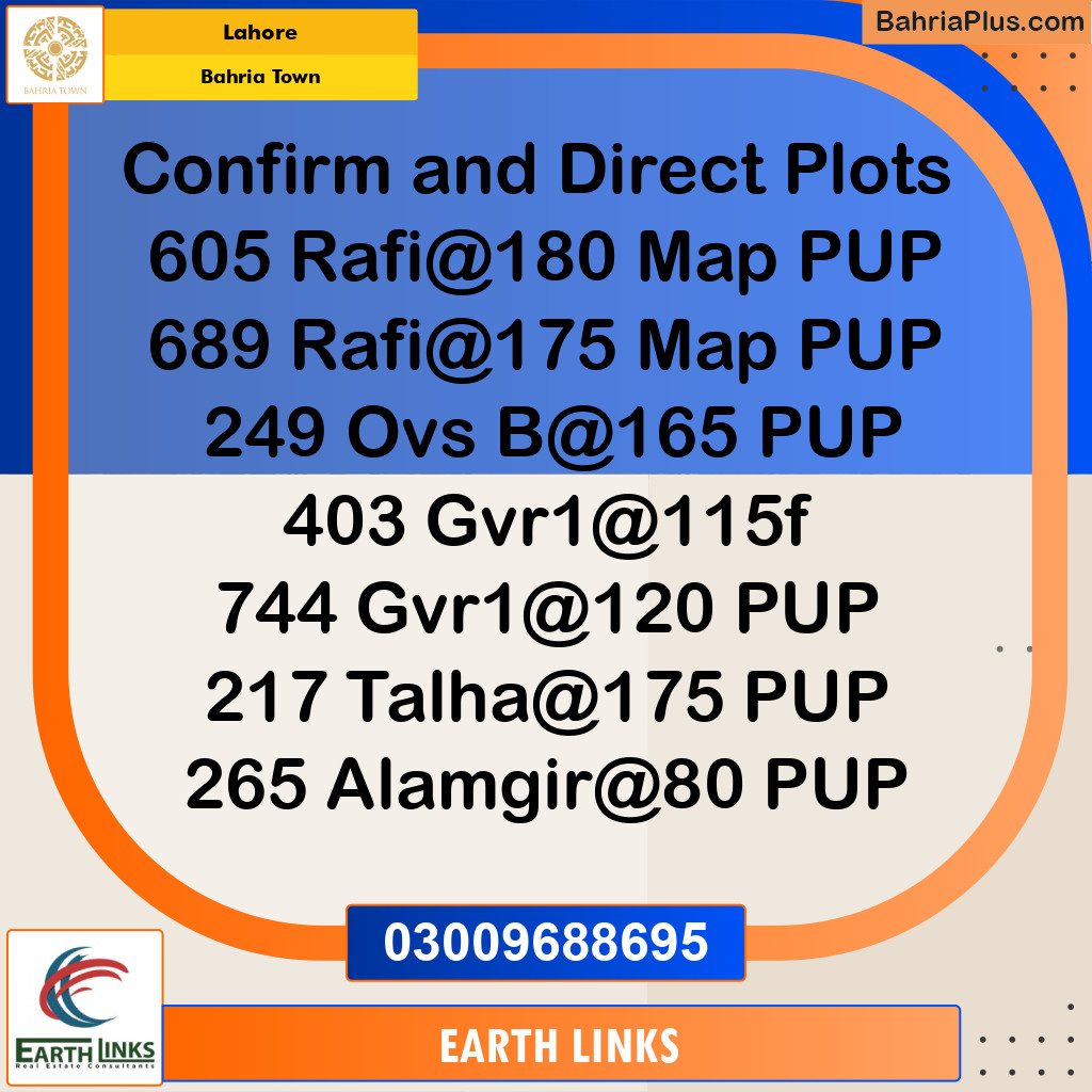 Residential Plot for Sale in Bahria Town, Lahore - (BP-248868)