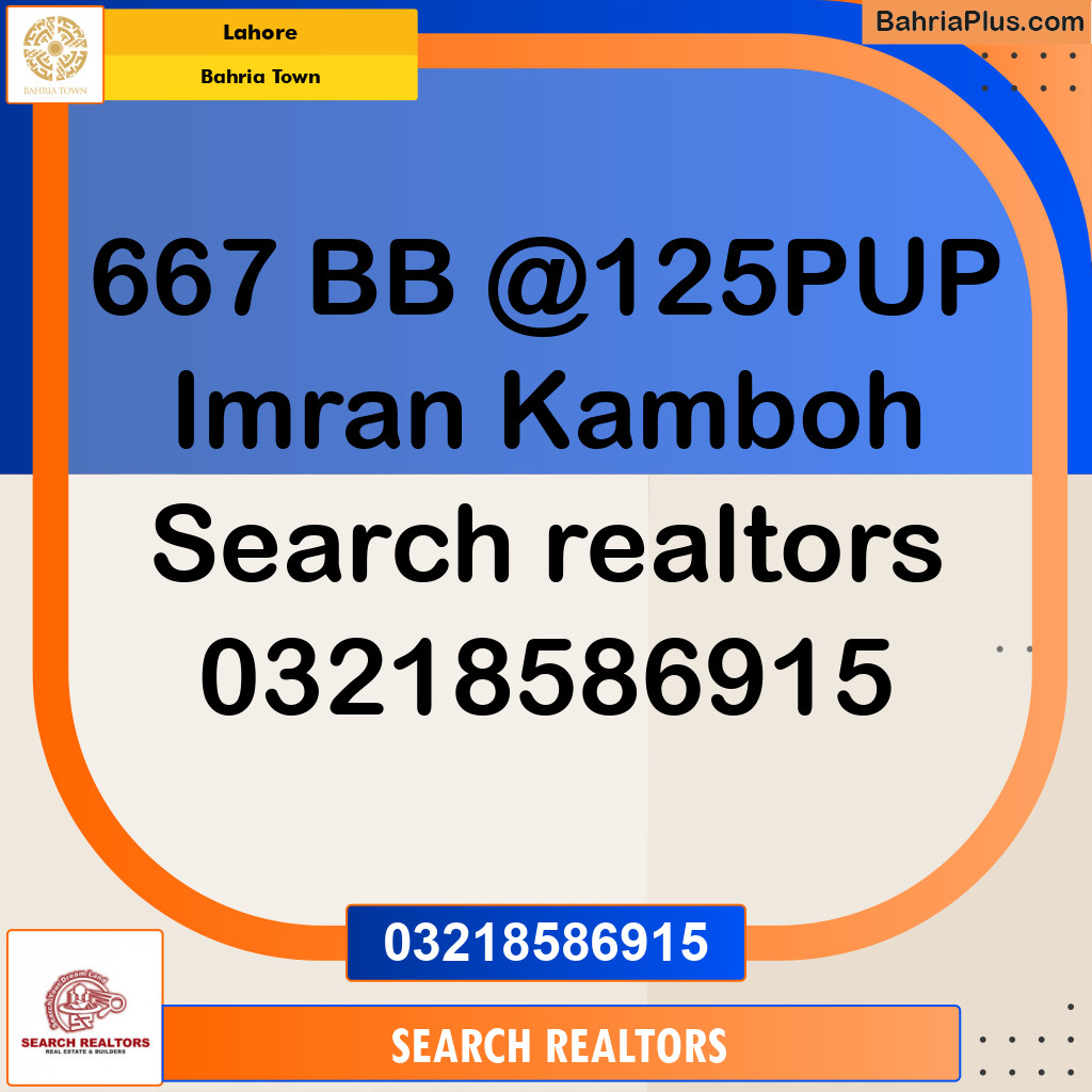 Residential Plot for Sale in Bahria Town, Lahore - (BP-249085)