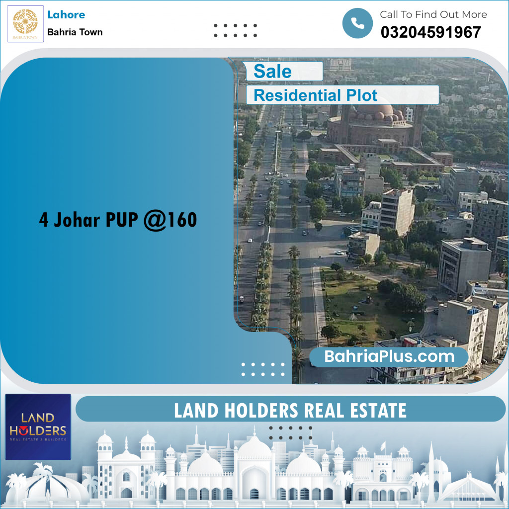 Residential Plot for Sale in Bahria Town, Lahore - (BP-249103)