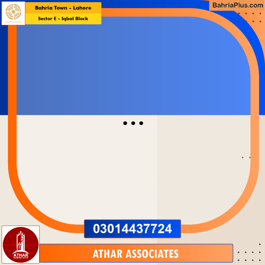 10 Marla Residential Plot for Sale in Sector E - Iqbal Block -  Bahria Town, Lahore - (BP-249139)