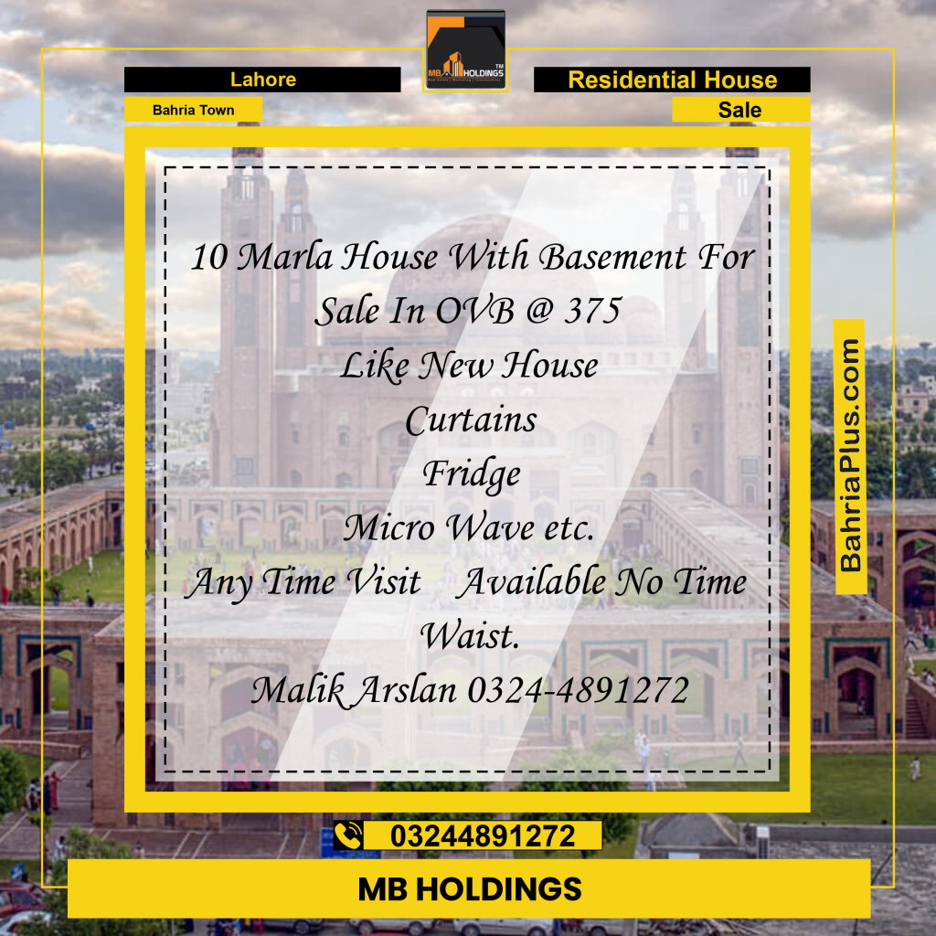 Residential House for Sale in Bahria Town, Lahore - (BP-249150)