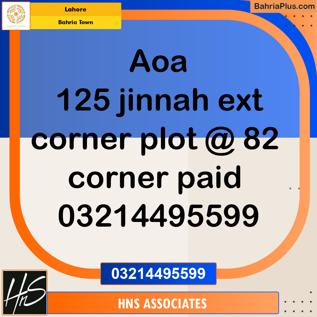 Residential Plot for Sale in Bahria Town, Lahore - (BP-249265)