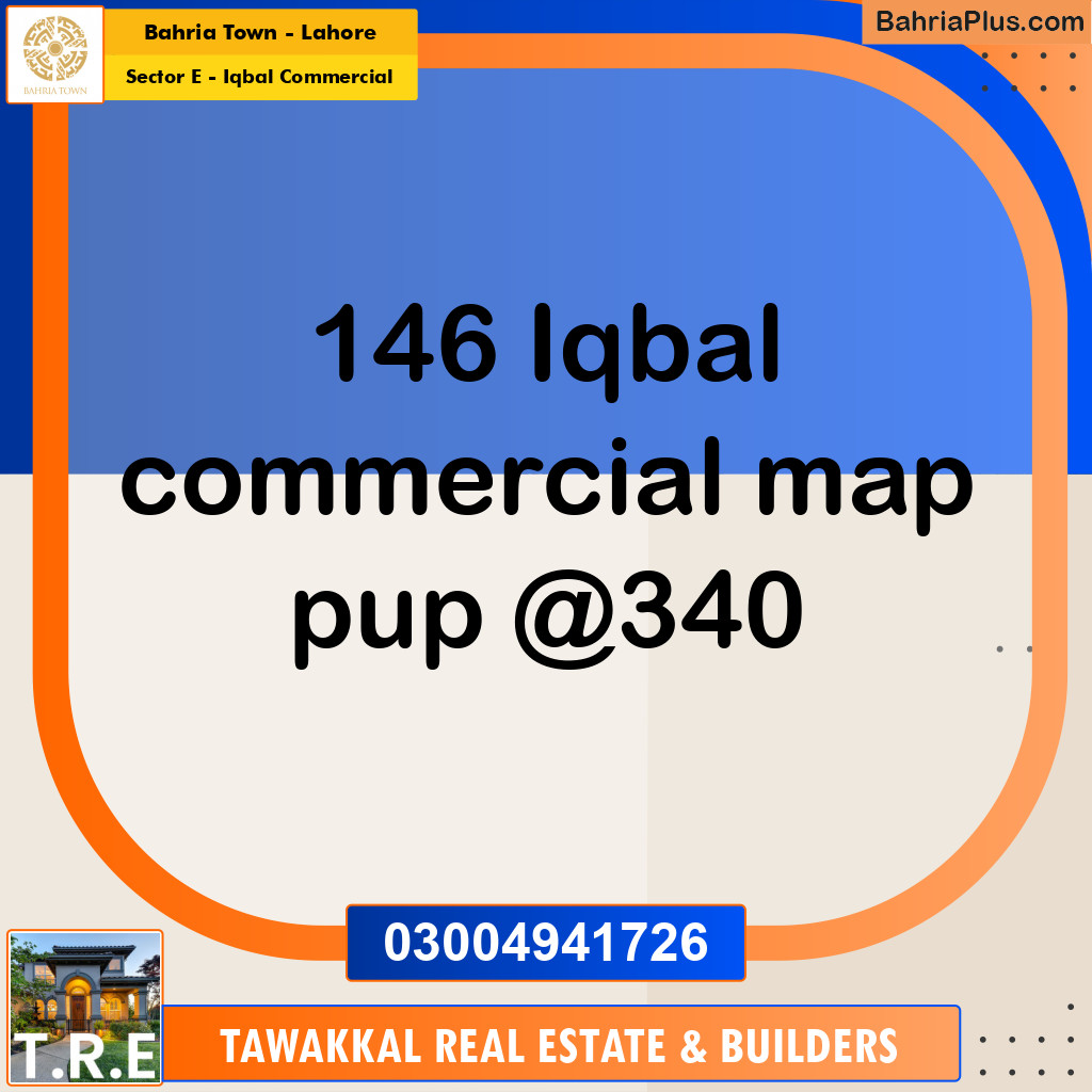5 Marla Commercial Plot for Sale in Sector E - Iqbal Commercial -  Bahria Town, Lahore - (BP-249346)