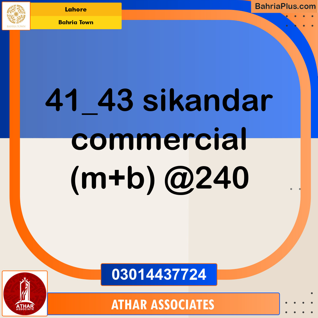 Commercial Plot for Sale in Bahria Town, Lahore - (BP-249348)