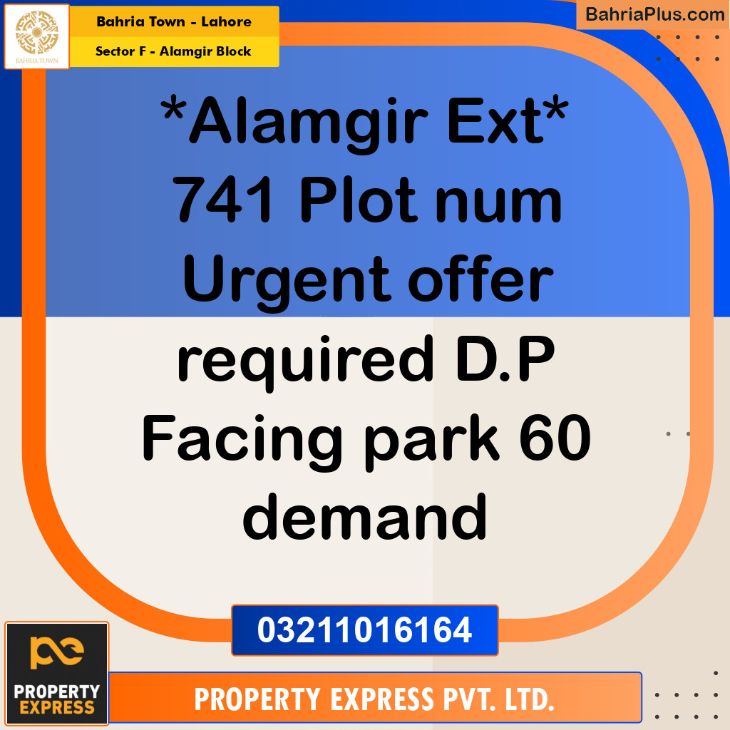 5 Marla Residential Plot for Sale in Sector F - Alamgir Block -  Bahria Town, Lahore - (BP-249369)