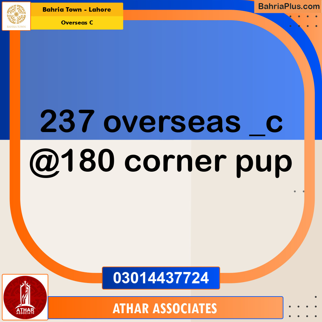 Residential Plot for Sale in Overseas C -  Bahria Town, Lahore - (BP-249410)