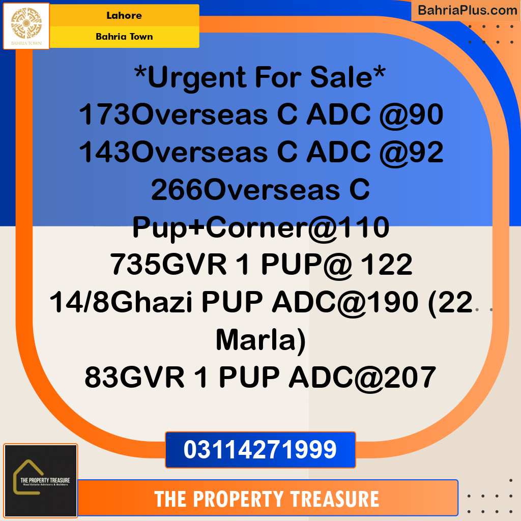 Residential Plot for Sale in Bahria Town, Lahore - (BP-249611)