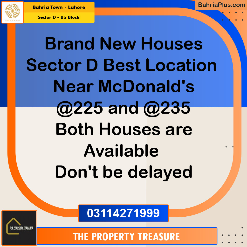 5 Marla Residential House for Sale in Sector D - BB Block -  Bahria Town, Lahore - (BP-249629)