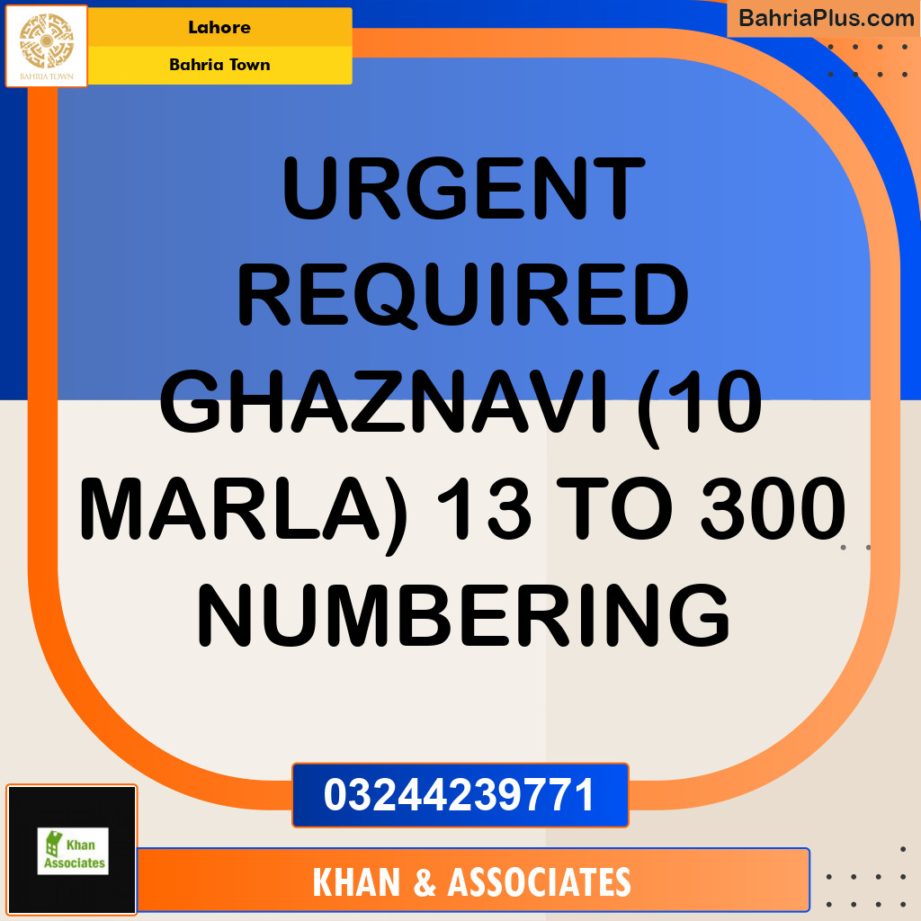 Residential Plot for Sale in Bahria Town, Lahore - (BP-249654)