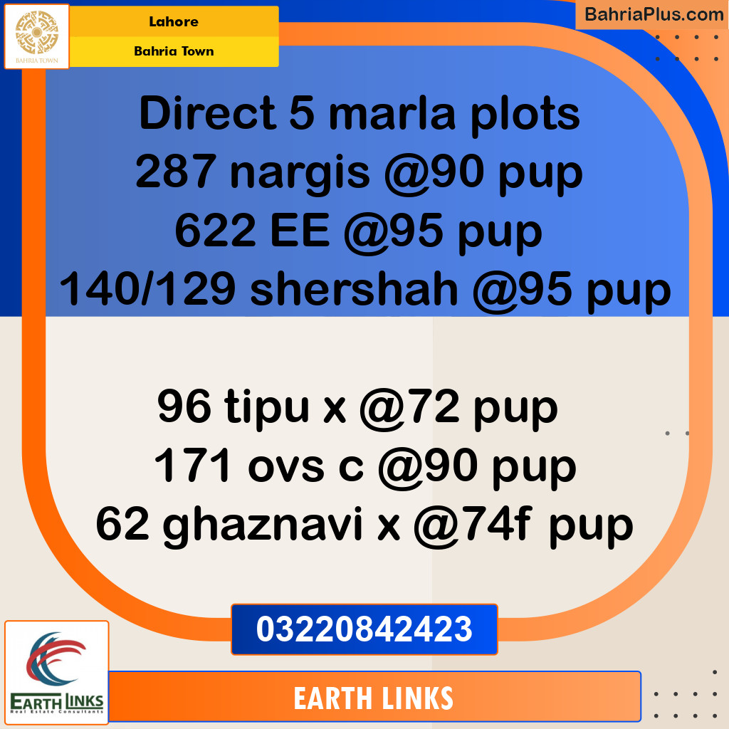 Residential Plot for Sale in Bahria Town, Lahore - (BP-249664)