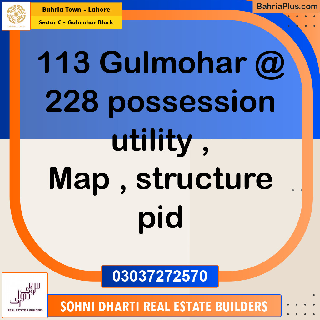 Residential Plot for Sale in Sector C - Gulmohar Block -  Bahria Town, Lahore - (BP-249695)