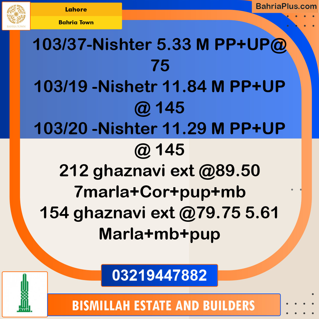 Residential Plot for Sale in Bahria Town, Lahore - (BP-249752)