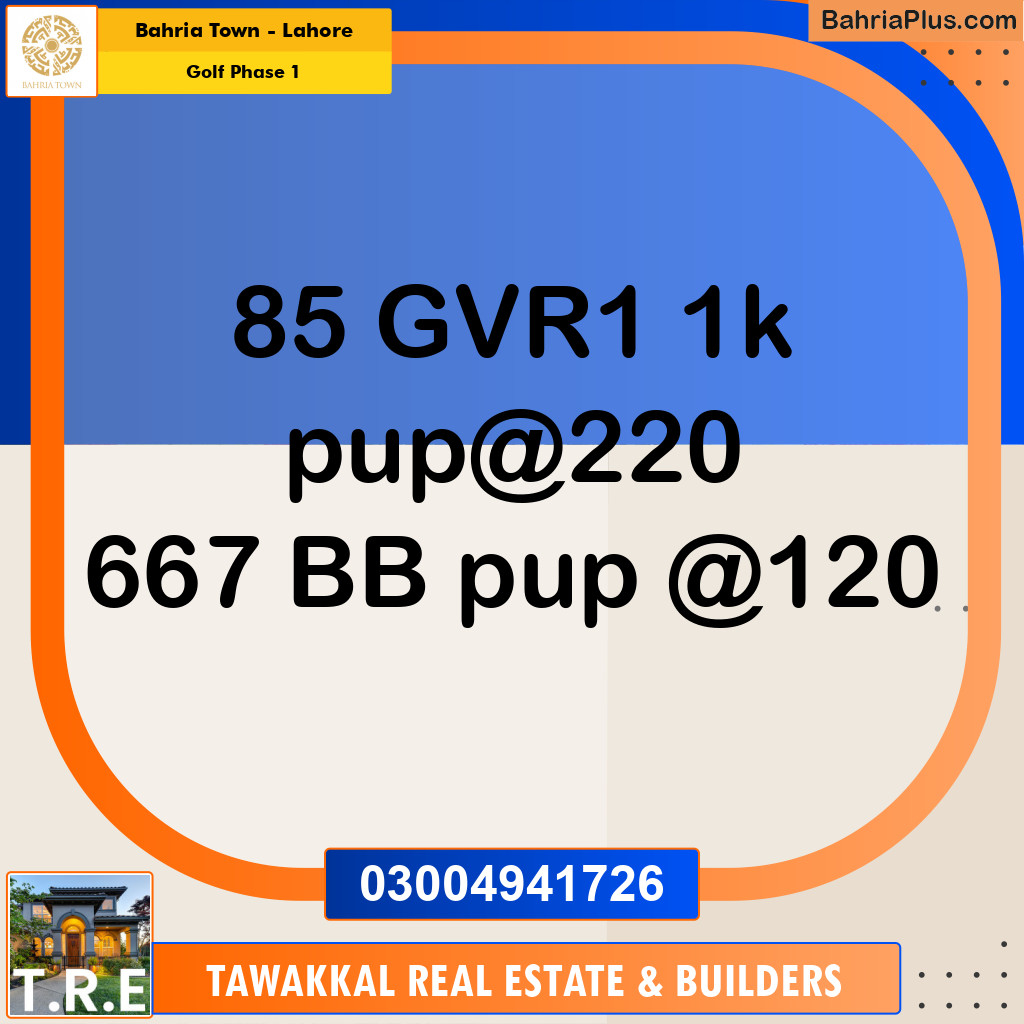 1 Kanal Residential Plot for Sale in Golf Phase 1 -  Bahria Town, Lahore - (BP-249791)