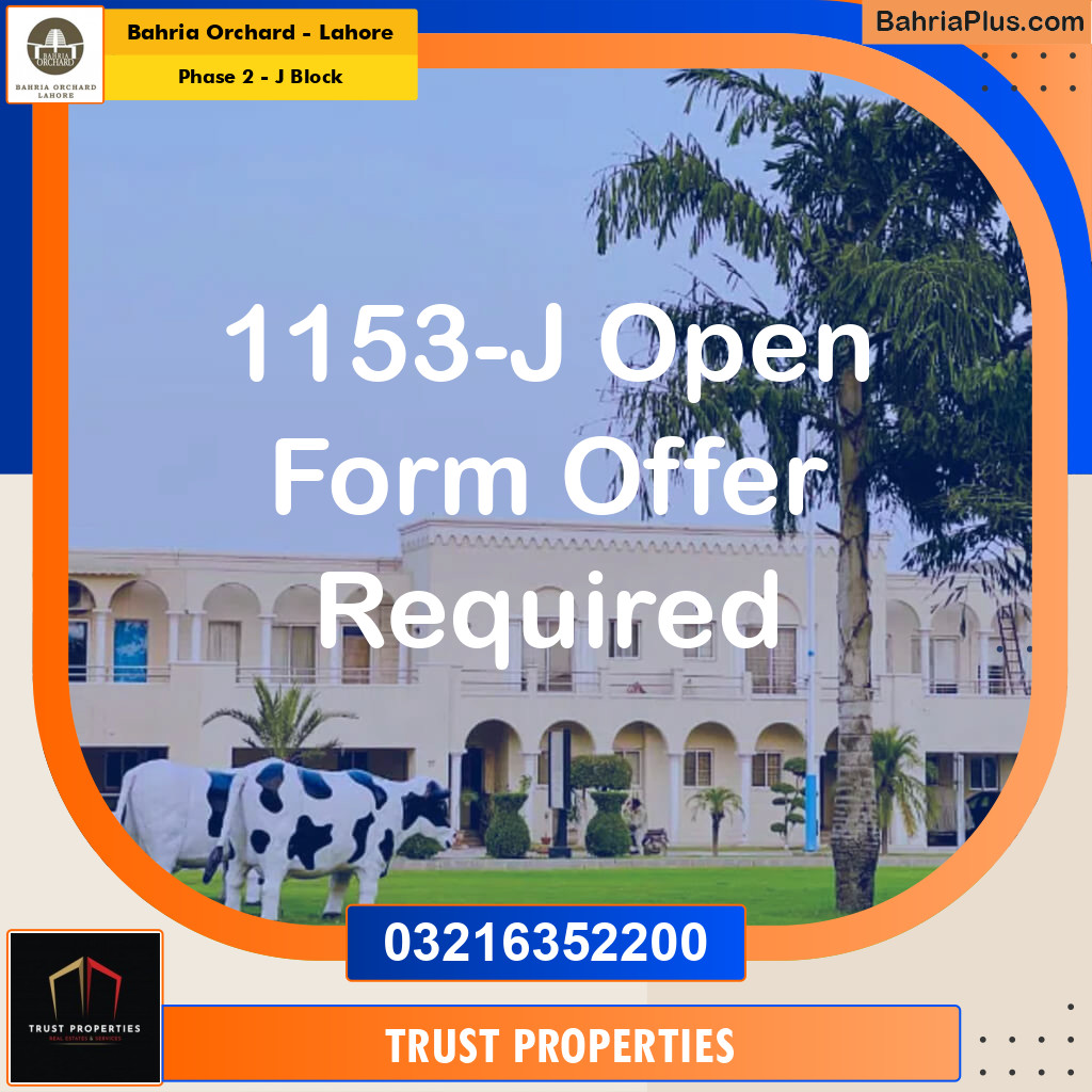 5 Marla Residential Plot for Sale in Phase 2 - J Block -  Bahria Orchard, Lahore - (BP-249843)