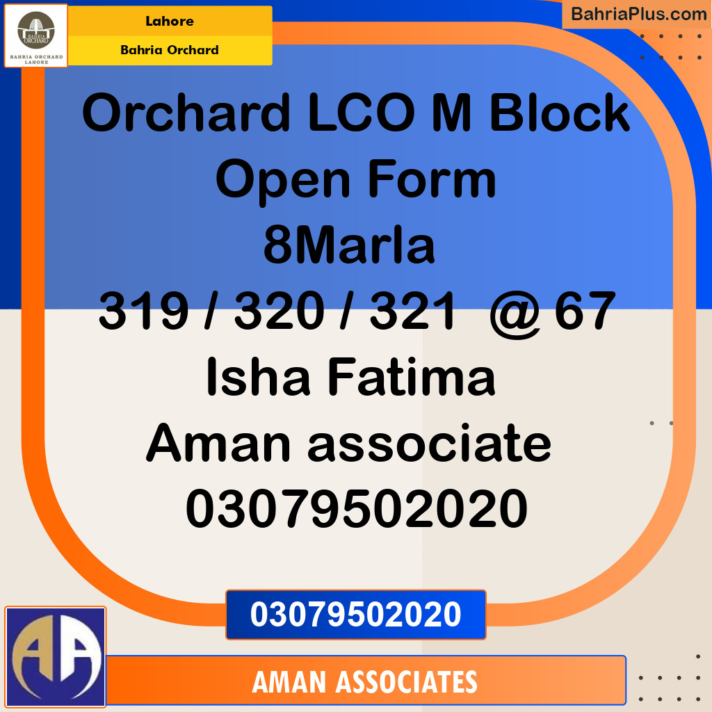 Residential Plot for Sale in Bahria Orchard, Lahore - (BP-249932)