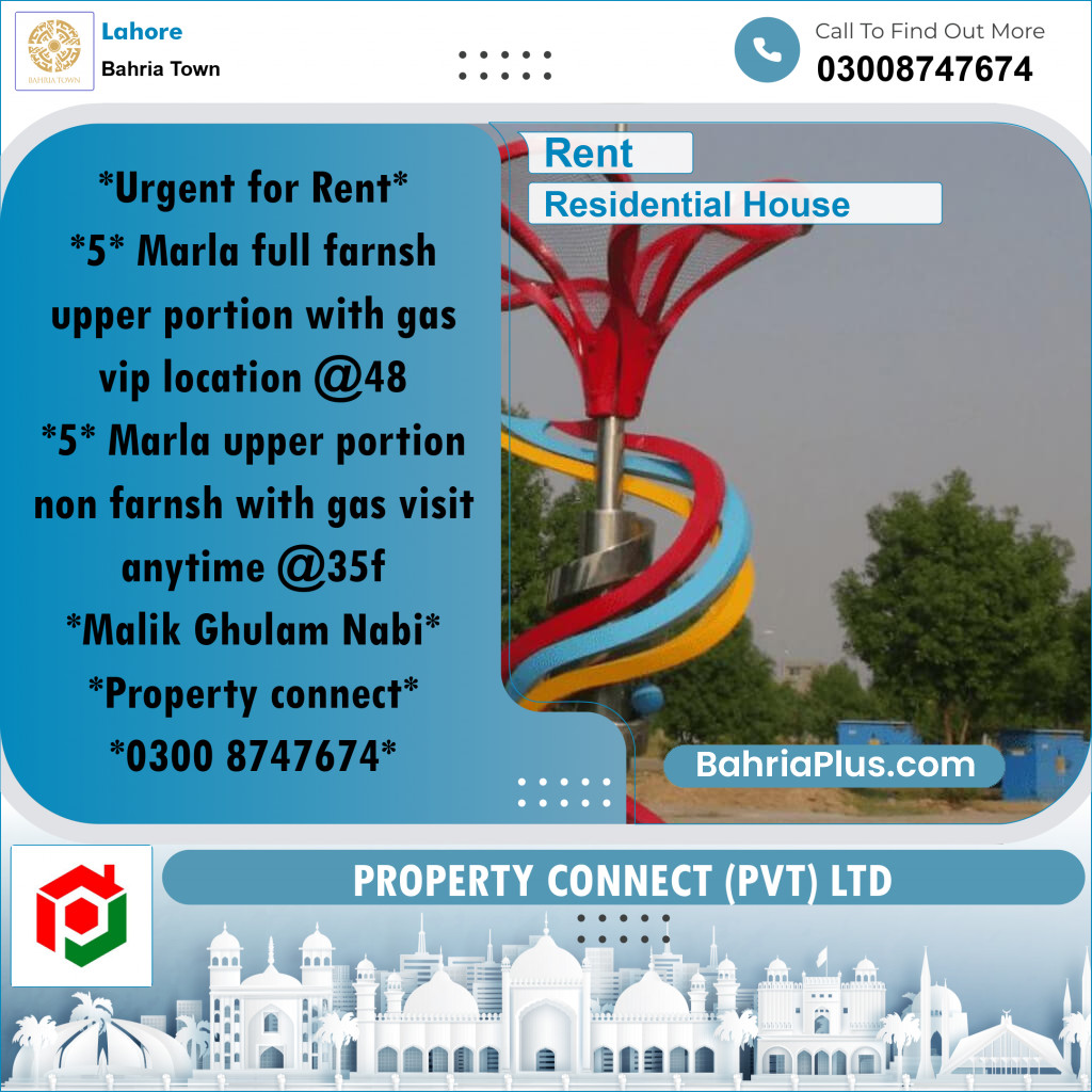 Residential House for Rent in Bahria Town, Lahore - (BP-249939)