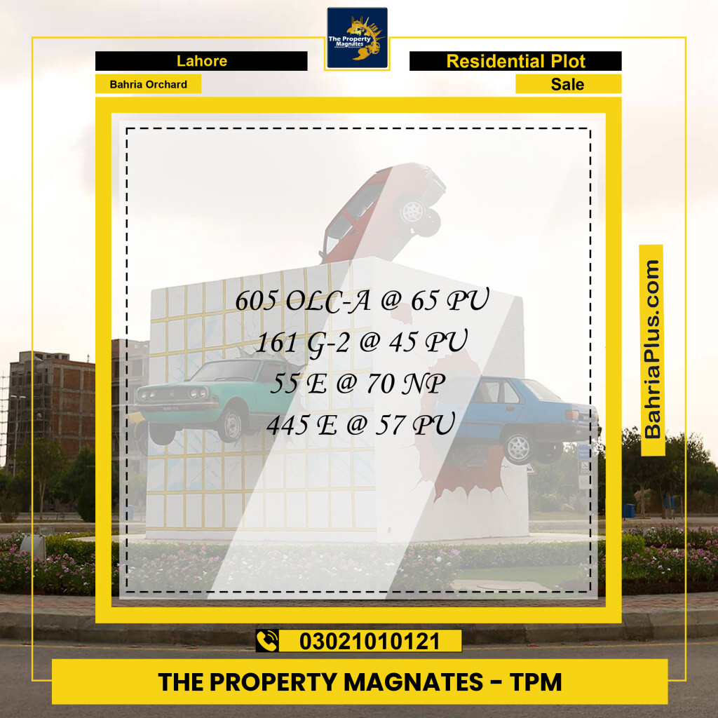 Residential Plot for Sale in Bahria Orchard, Lahore - (BP-249969)